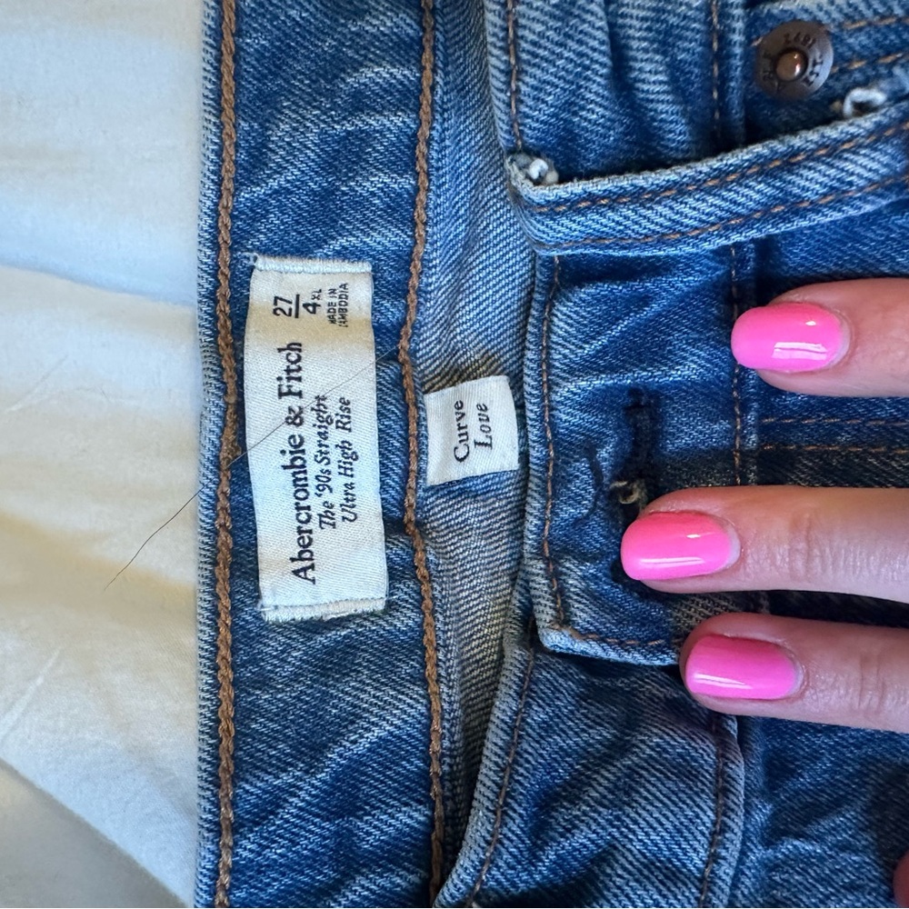 Abercrombie & Fitch 90s straight ultra high rise curve love 4 XL